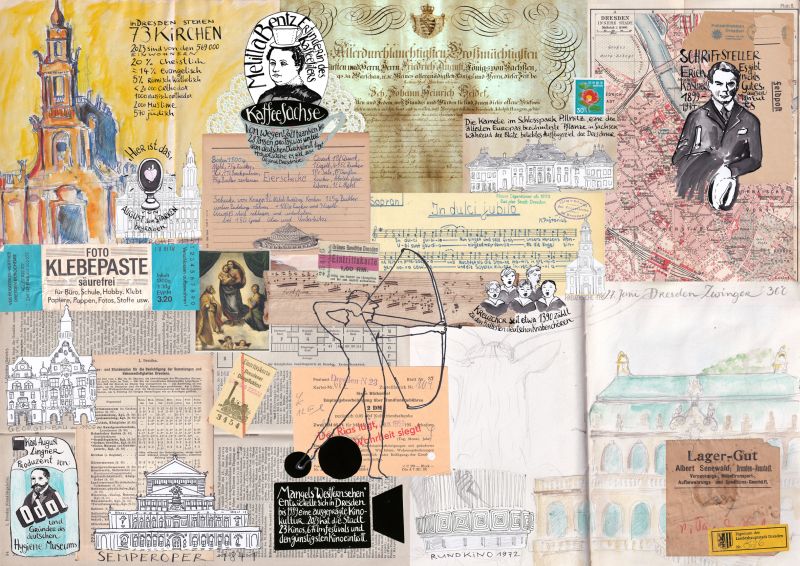 Stadtplan von Dresden Rückseite