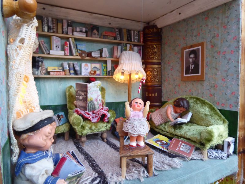 wo wohnen die sieben Geisslein, Puppenhausinstallation zum Lichterpfad Radebeul